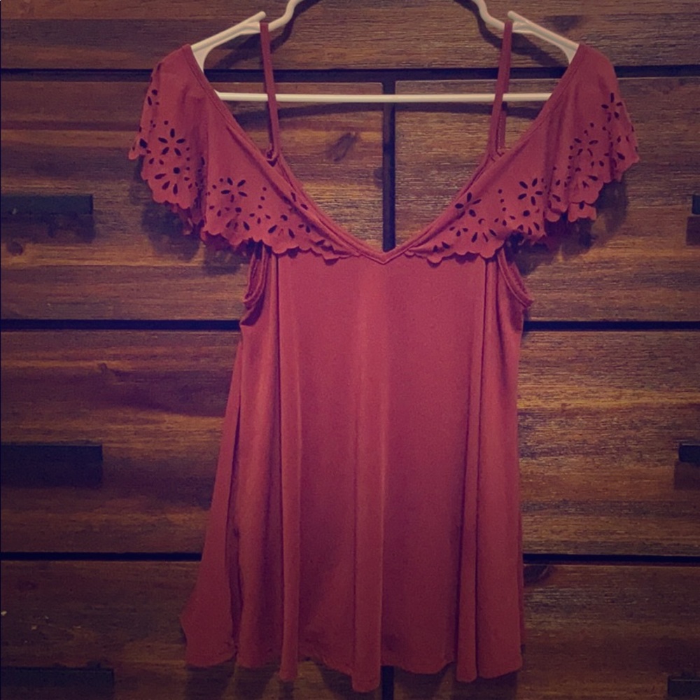 Francesca’s Alya Cold Shoulder Tank Top